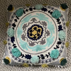 Anthropologie Tasseled Throw Pillow